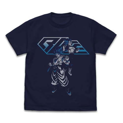 ドラゴンボール超 ブロリー 超サイヤ人ブルー 悟空&ベジータTシャツ/NAVY-S