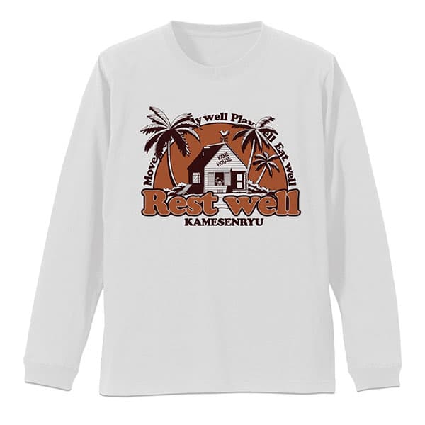 ドラゴンボール カメハウス 袖リブロングスリーブTシャツ/WHITE-XL